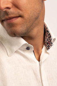 7 DOWNIE STREET - MENS SHORT SLEEVE LINEN SHIRT