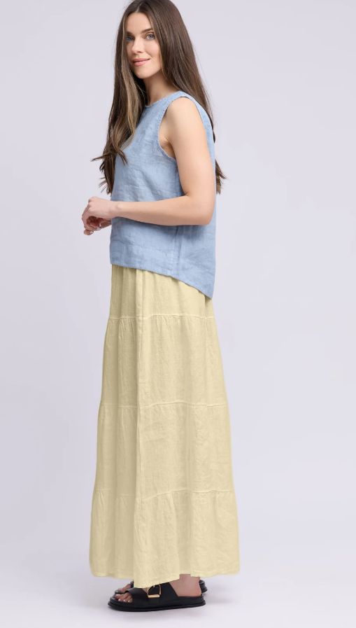 Linen Long Skirt - 4 Tier