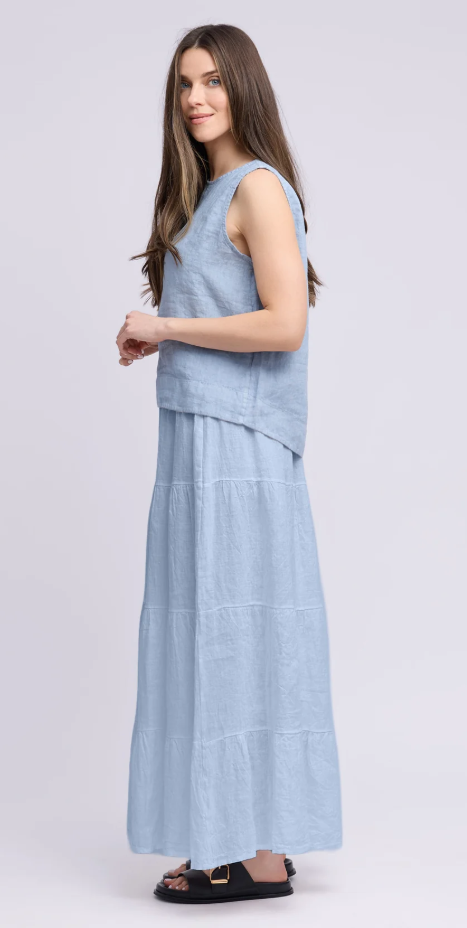 Linen Long Skirt - 4 Tier - Suttles & Seawinds