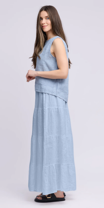 Linen Long Skirt - 4 Tier - Suttles & Seawinds