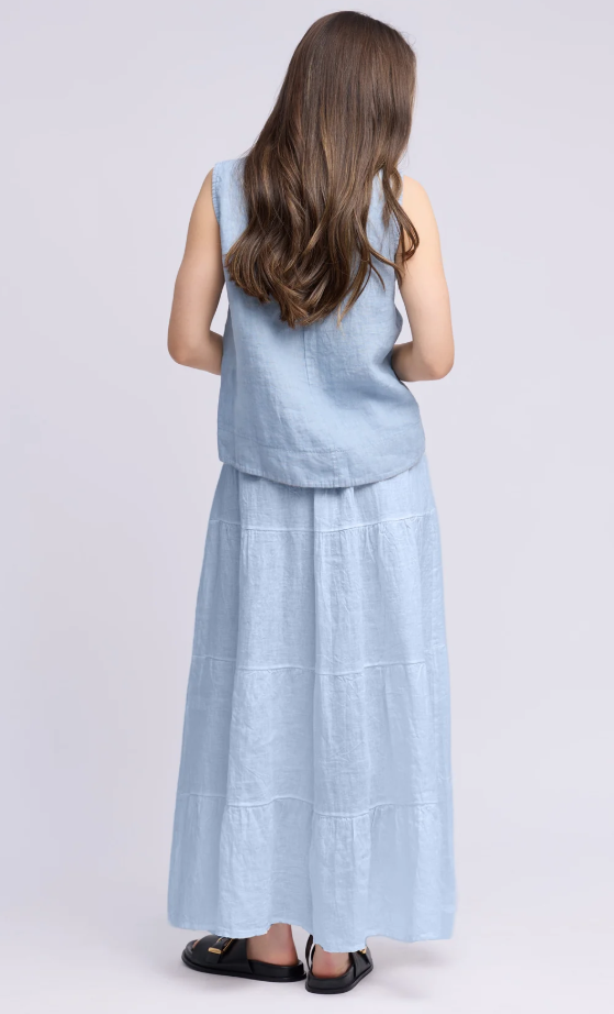 Linen Long Skirt - 4 Tier - Suttles & Seawinds