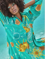 Load image into Gallery viewer, NOEN - BOHO LONG SLEEVE COTTON PRINT DRESS
