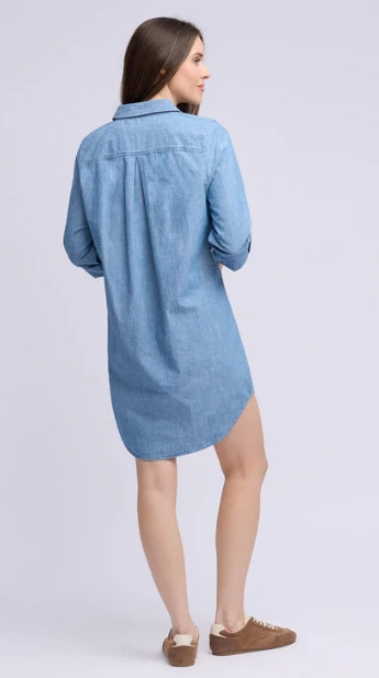 Chambray V-Neck Dress - Suttles & Seawinds