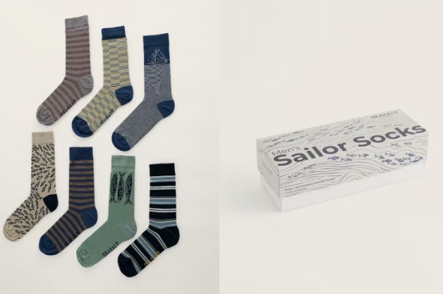 Giftbox of 7 Mens Sailor Socks