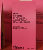 Load image into Gallery viewer, ALLO SIMONNE- SOUR CHERRIES &amp; PISTACHIOS IN CHOCOLATE/ROSE PETALS
