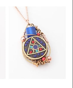 FRIDA KHALO LARGE TIBETAN TEARDROP PENDANT