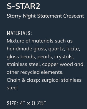 STARRY NIGHT STATEMENT CRESENT NECKLACE
