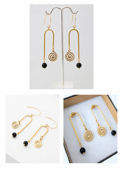 Klimt Asymetrical Hoop Earrings - Suttles & Seawinds