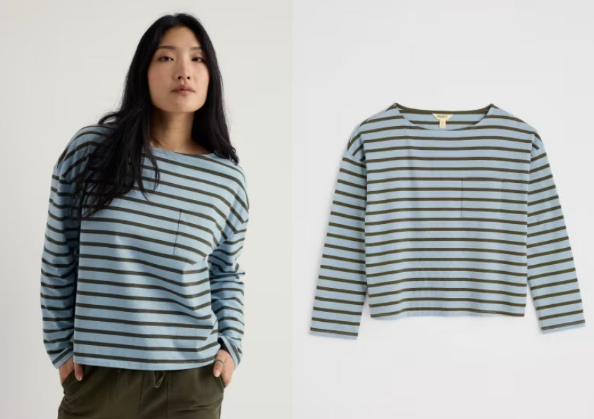 Blue Fog Stripe Sailor Shirt
