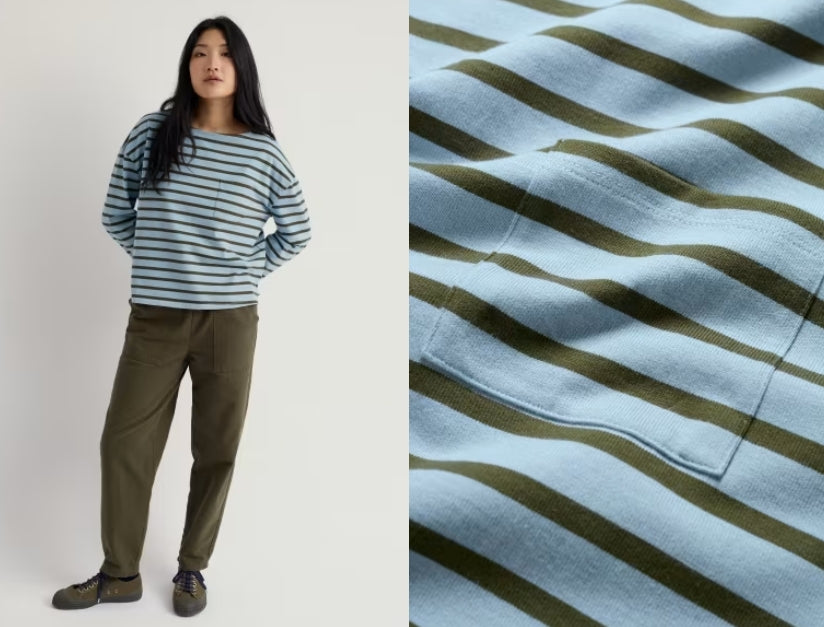 Blue Fog Stripe Sailor Shirt