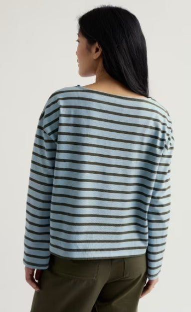 Blue Fog Stripe Sailor Shirt