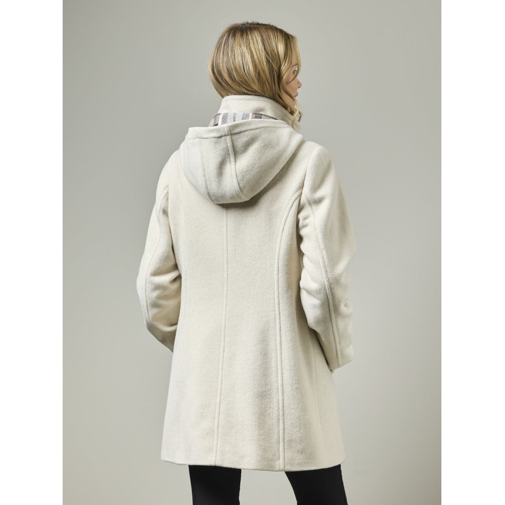 JUNGE Sophie Duffel Coat Ecru - Back
