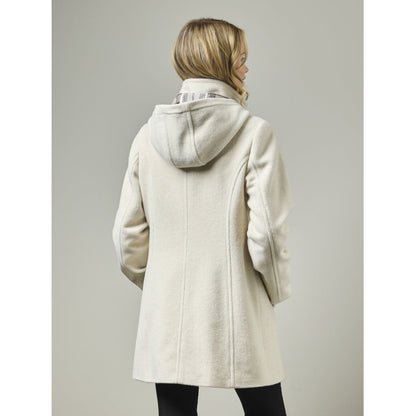 JUNGE Sophie Duffel Coat Ecru - Back