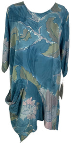 Load image into Gallery viewer, sariKNOTsari  PRC6542 Avatar Pure Silk Self Pocket Tunic Dress
