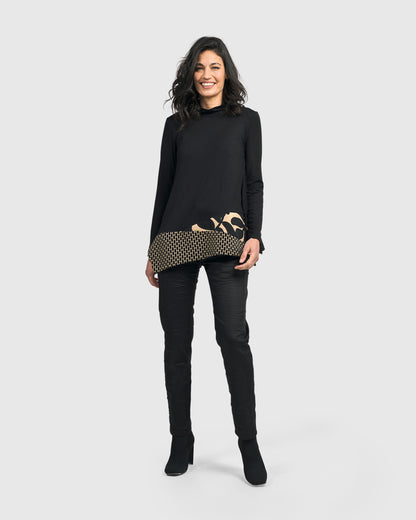 Black Tunic w/ Print Pattern - Suttles & Seawinds