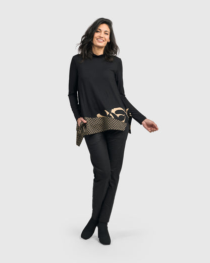 Black Tunic w/ Print Pattern - Suttles & Seawinds