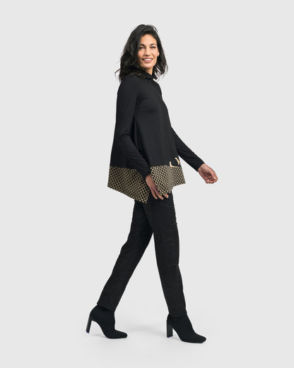 Black Tunic w/ Print Pattern - Suttles & Seawinds