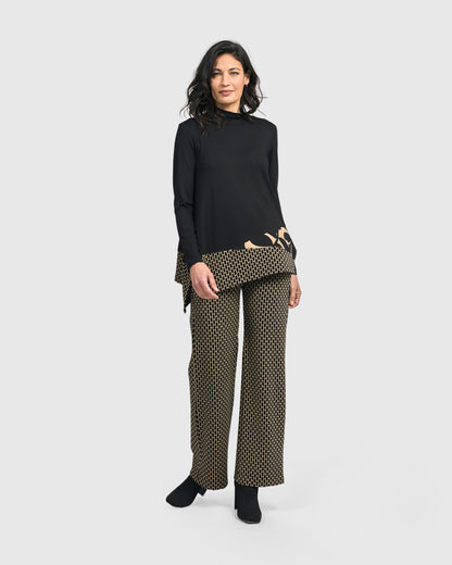 Black Tunic w/ Print Pattern - Suttles & Seawinds