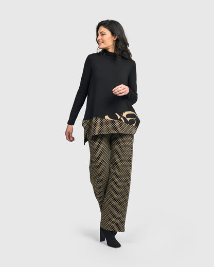 Black Tunic w/ Print Pattern - Suttles & Seawinds