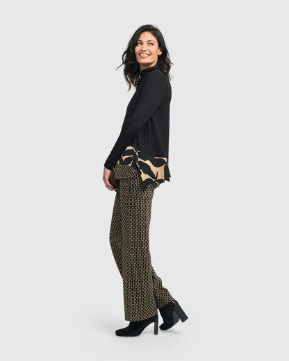 Black Tunic w/ Print Pattern - Suttles & Seawinds