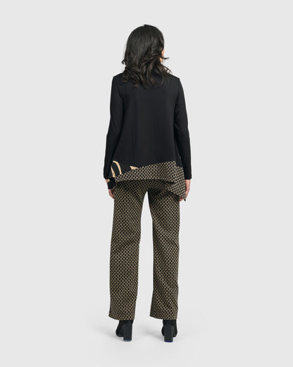 Black Tunic w/ Print Pattern - Suttles & Seawinds