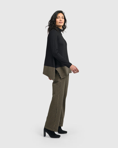 Black Tunic w/ Print Pattern - Suttles & Seawinds