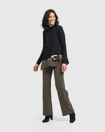 Black Tunic w/ Print Pattern - Suttles & Seawinds