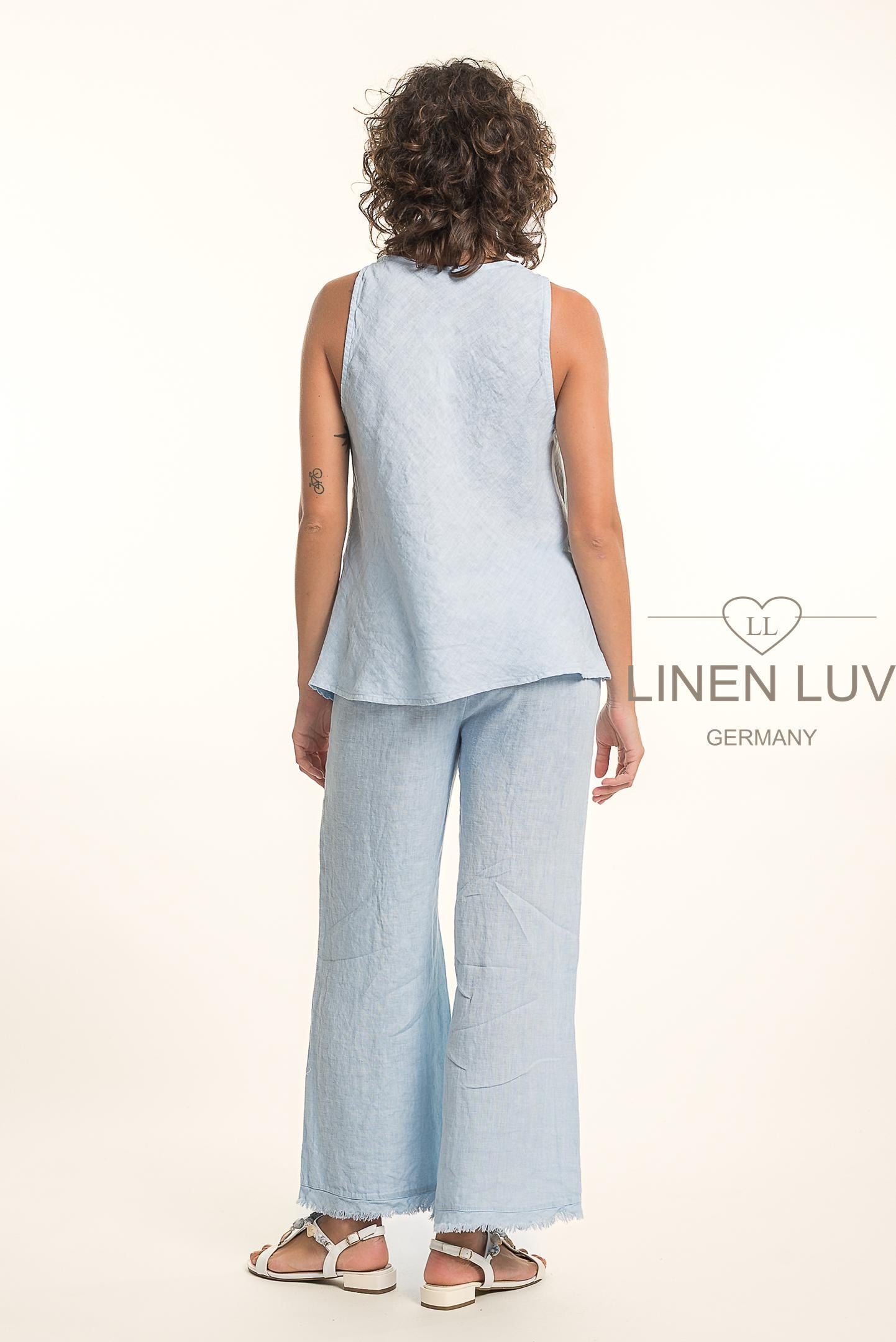 French Linen Sleeveless Cowl Top - Suttles & Seawinds