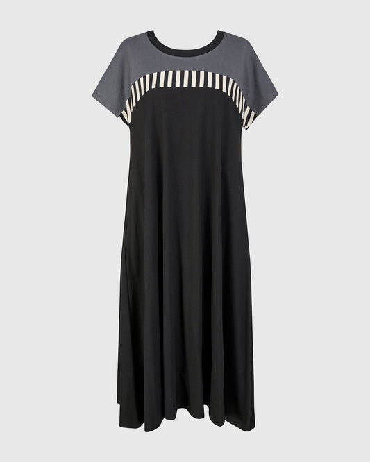 Cotton Jersey Saddle Shoulder Dress - Suttles & Seawinds