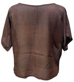 Load image into Gallery viewer, sariKNOTsari  PRG4178 Sheer Avatar Pure Silk Boxy Top

