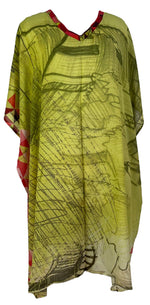 Load image into Gallery viewer, sariKNOTsari  PRG6639 Sheer Avatar Pure Silk Midi Length Kaftan
