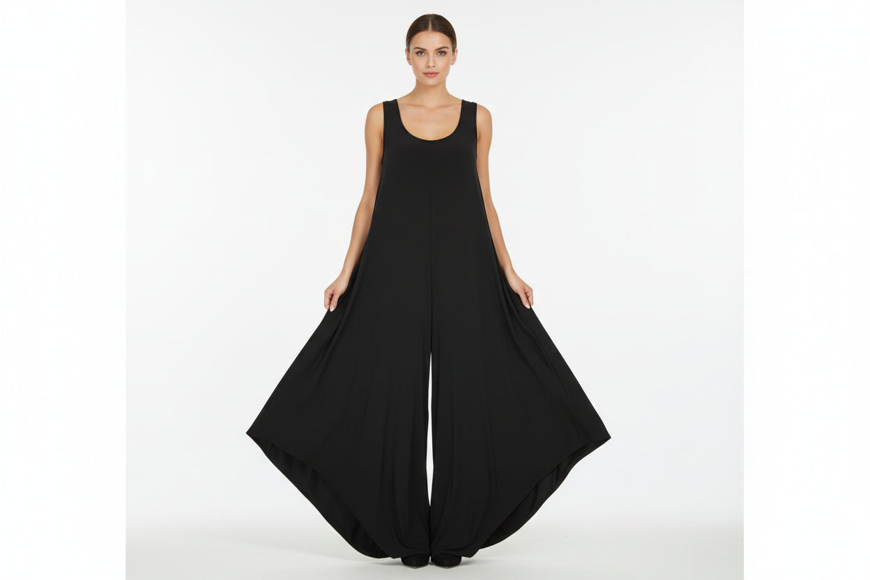 Black  sleeveless jumpsuit