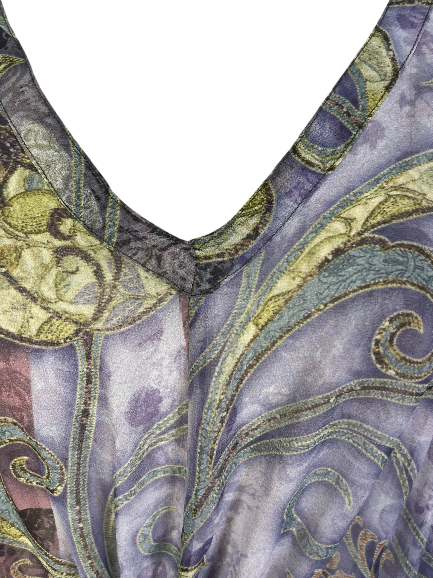 SILK MAXI KAFTAN FLORAL/PAISLEY