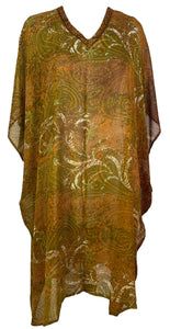 sariKNOTsari  PRG6621 Sheer Avatar Pure Silk Midi Length Kaftan