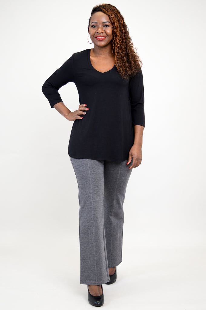 Jackie 3/4 Top in Black
