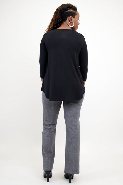 Jackie 3/4 Top in Black