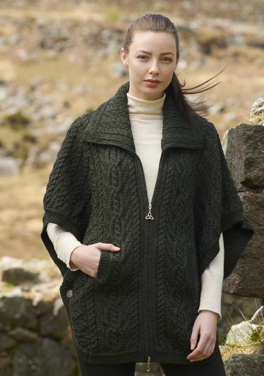 Innisfree Aran Funnel neck sweater - Suttles & Seawinds