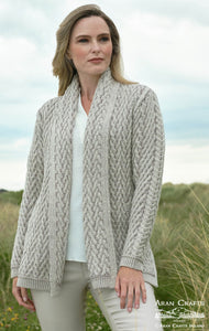 ARAN CRAFTS - HERRINGBONE CARDIGAN
