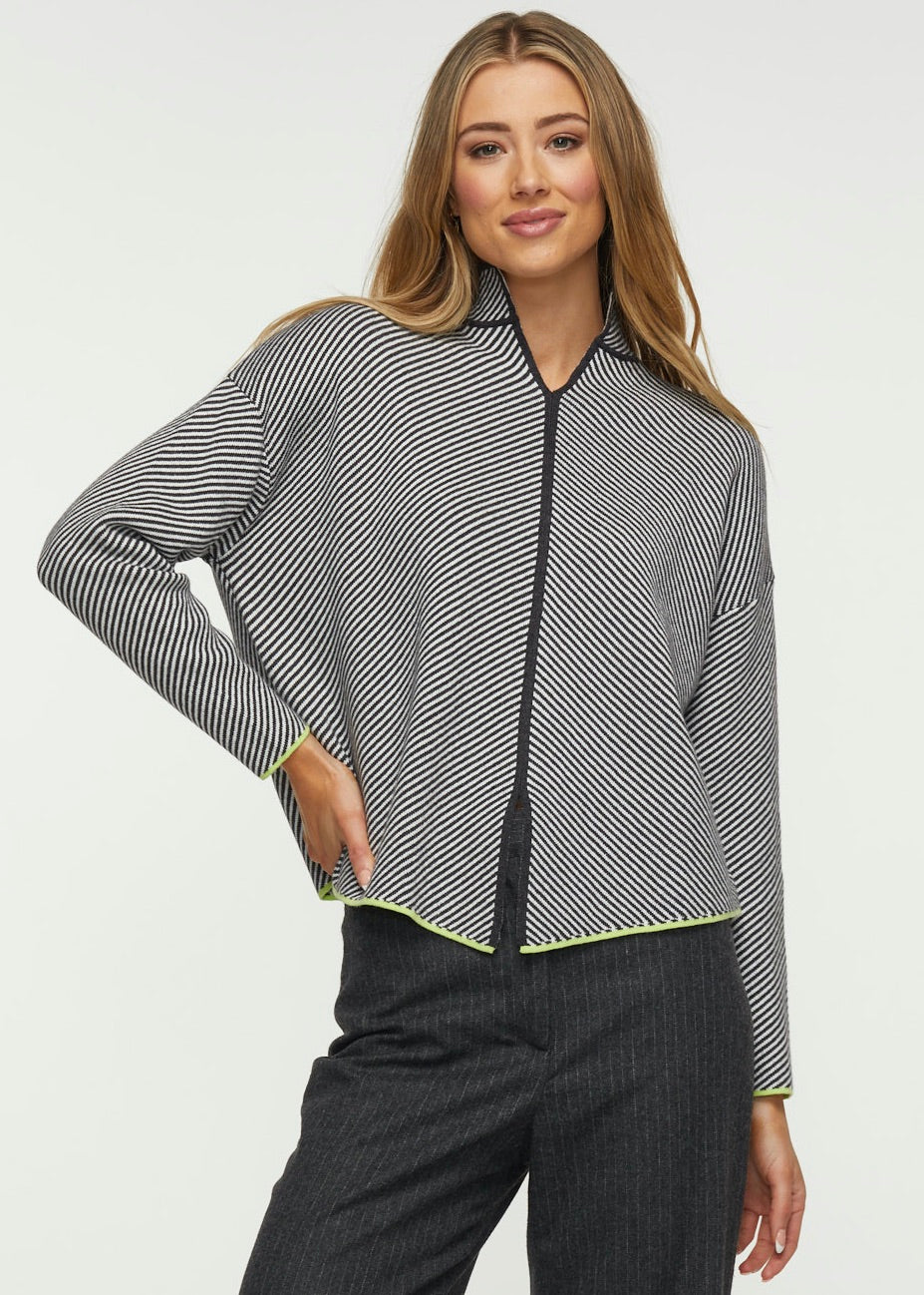 ZAKET & PLOVER - NEHRU COLLAR SWEATER