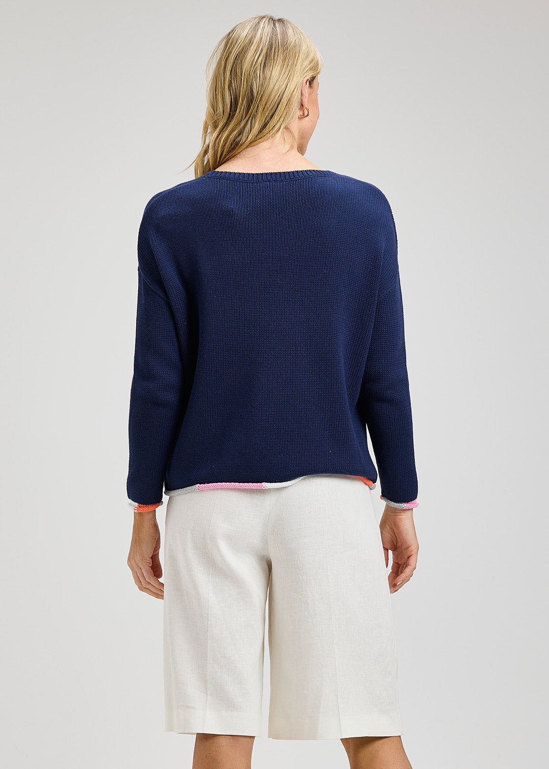 Contrast Hem Sweater