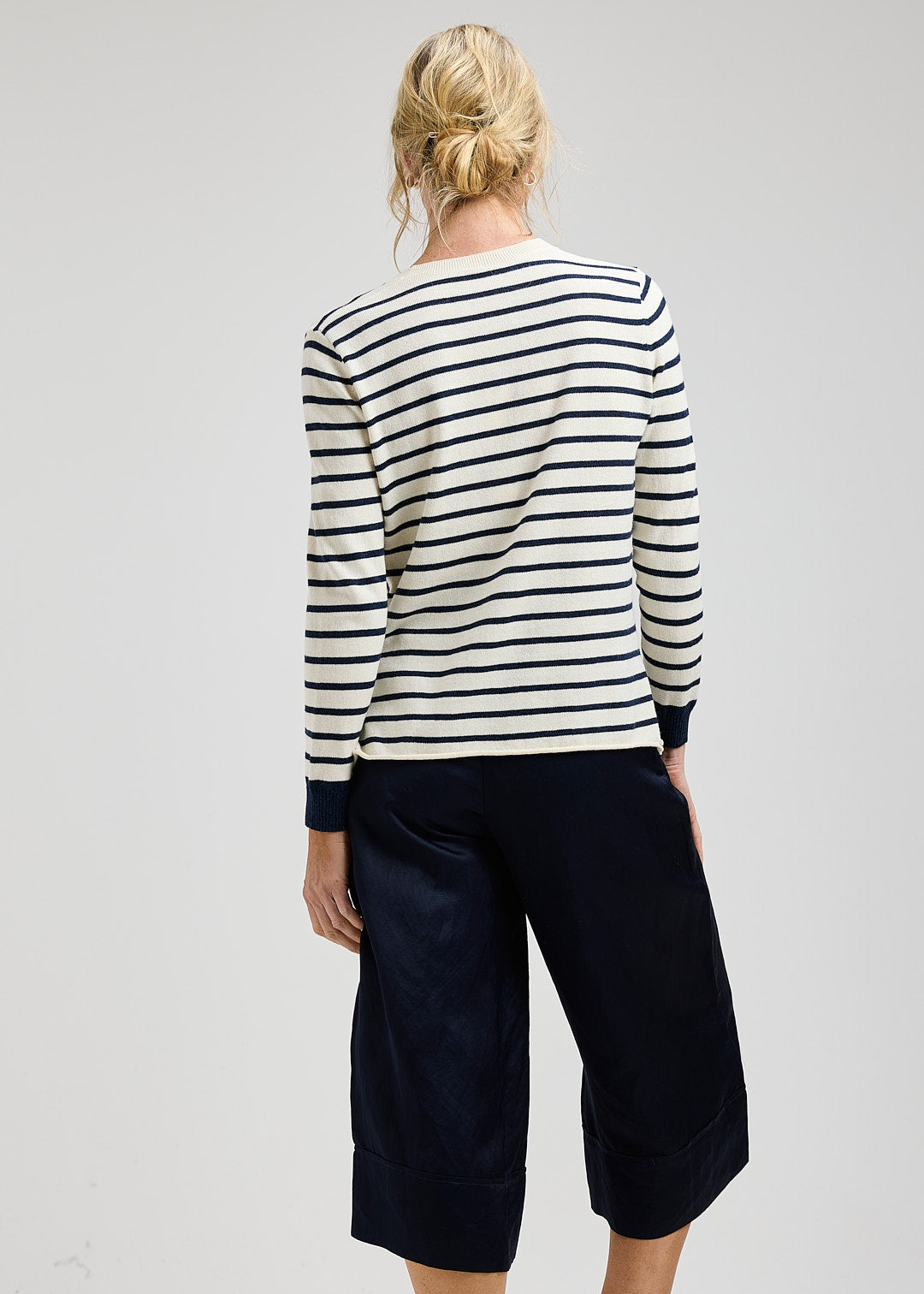 Stripe Lifebouy Navy/Cream Sweater