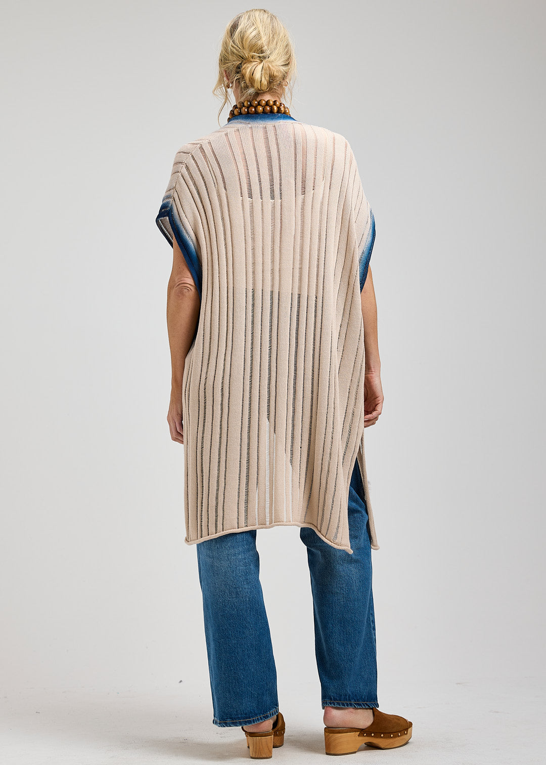 Overdye Lacy Knit Cardi Long