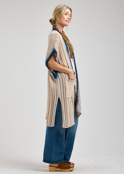 Overdye Lacy Knit Cardi Long - Suttles & Seawinds