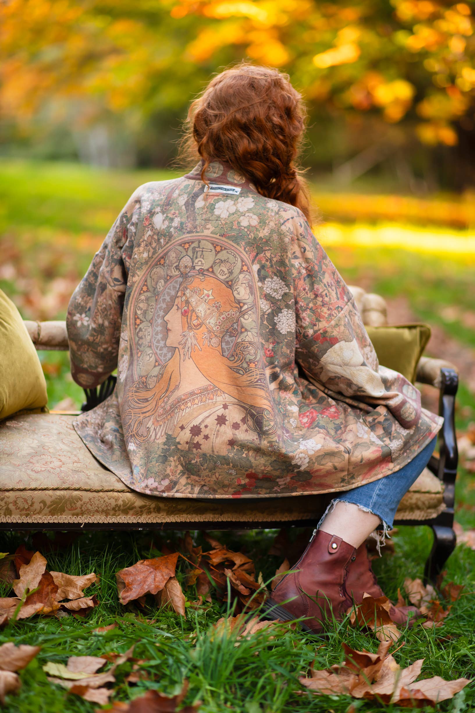 Dream Weaver Fleece Cottage Cardigan Kimono Jacket w/ Zodiac - Suttles & Seawinds