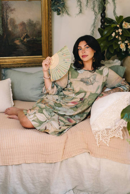 Fleur De Soleil Artist Dress w/ Pockets & Florals - Suttles & Seawinds