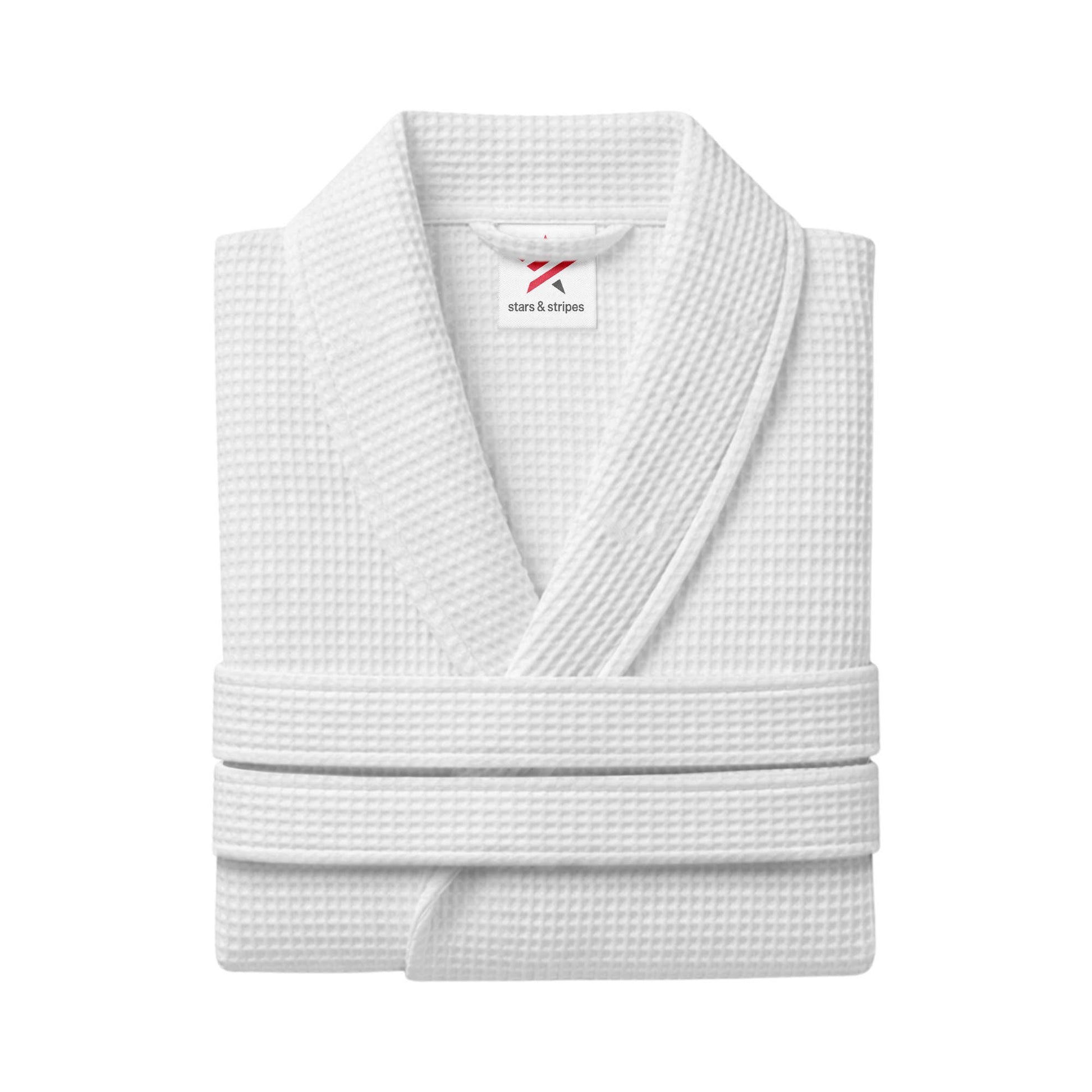 Waffle Weave Cotton Bathrobe 280 GSM - Unisex Spa Robe - Suttles & Seawinds
