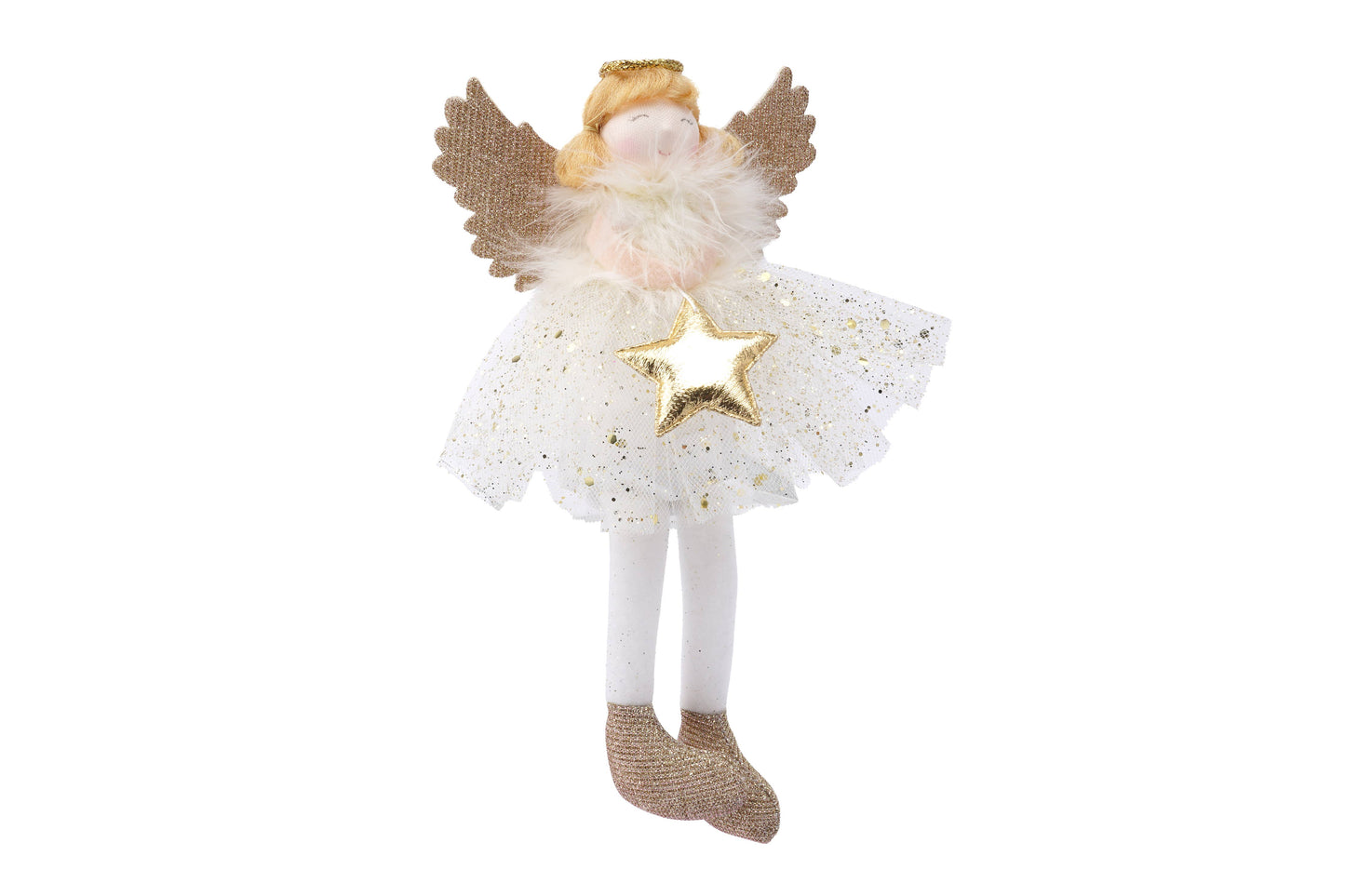 CGB Giftware - Christmas Gold Angel Light Up Shelf Sitter