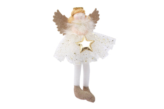 CGB Giftware - Christmas Gold Angel Light Up Shelf Sitter