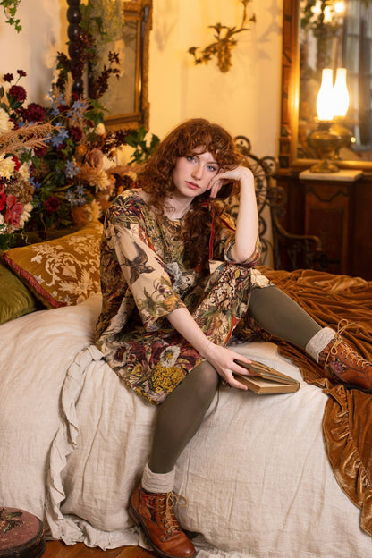 Golden Hour Artist Dress Tunic w/ Pockets & Floral Print - Suttles & Seawinds