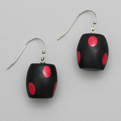 Sylca Designs - Black/Red Lyla Earrings - Suttles & Seawinds